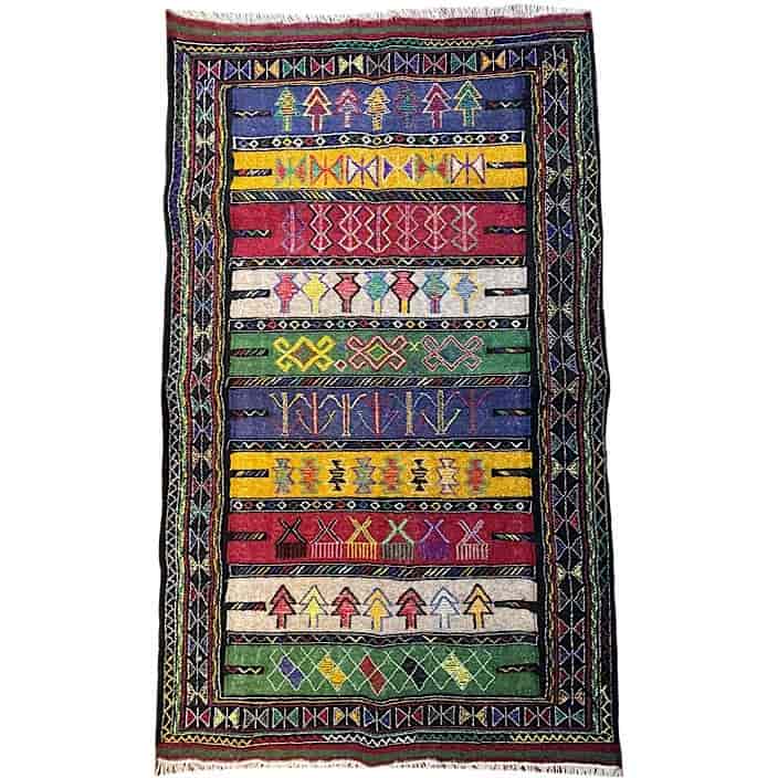 تصویر 4 از خرید و فروش گلیم دستباف سوزنی ترکمنی با شرایط فوق العاده